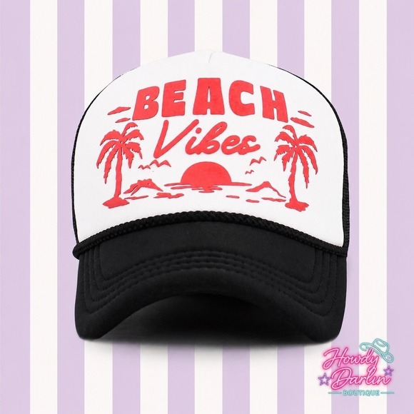 Accessories - Beach Vibes Foam Trucker Snapback Hat